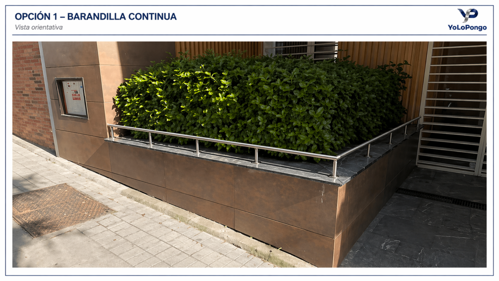 Ejemplo orientativo de cómo podría quedar una solución instalada